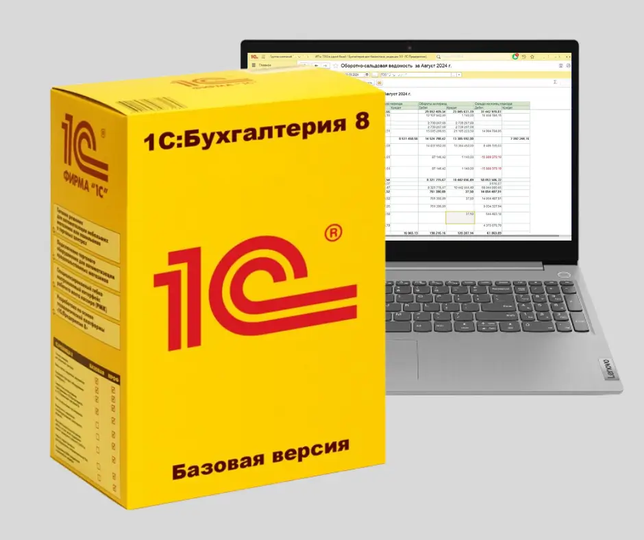 Картинка коробки 1С:Бухгалтерии. Базовая версия