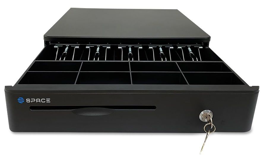 Денежный ящик SPACE 410R  автомат., 400*405*88, черный, большой