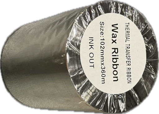 Красящая лента. Рибон. 102мм/360м WAX   d 2.54 см/1 дюйм   намотка OUT  - торговое оборудование.