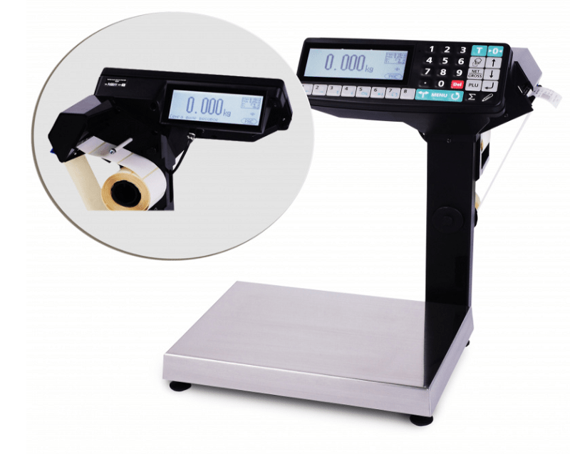 МАССА-К МК-15.2-R2P-10 Весы с печатью этикеток. Торговые. 2 экрана.