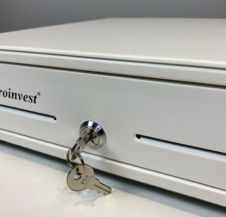  Денежный ящик Microinvest LB-330T ручной + PUSH., 335х368х80, белый, малый  фото в интернет-магазине Бизнес РОСТ  - торговое оборудование.