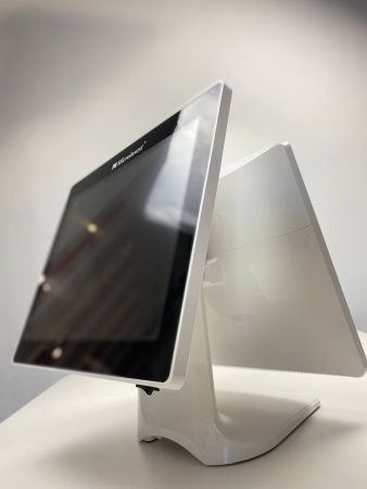  15"+15" ML200T (Q2) Intel i3/4/64  1.7 GHz/4Gb/64GB SSD/6хUSB/2хRS232/Lan1Gb Белый  фото в интернет-магазине Бизнес РОСТ  - торговое оборудование.