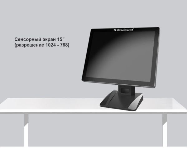  15" K6 (i3/8Gb/64SSD) Сенсор CPU i3 3120U 2,5GHz/8Gb ОЗУ/64GB SSD/6 USB/1хRS232  - торговое оборудование.