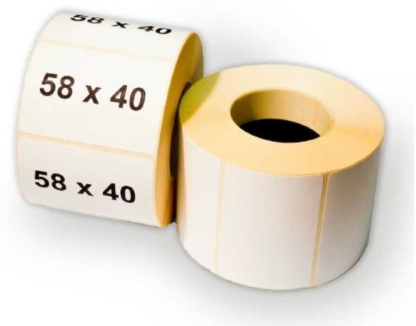 этикетка самоклеющая 58*40  - торговое оборудование.