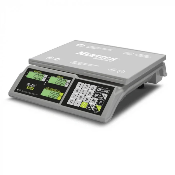 Весы торговые MERTECH M-ER 326 AC-15.2 "Slim" LED Белые (325x230 мм, АКБ до 4 мес.)