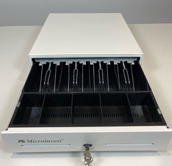 Денежный ящик Microinvest LB-330T ручной + PUSH., 335х368х80, белый, малый  - торговое оборудование.