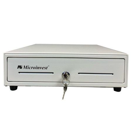  Денежный ящик Microinvest LB-330T ручной + PUSH., 335х368х80, белый, малый  фото в интернет-магазине Бизнес РОСТ  - торговое оборудование.
