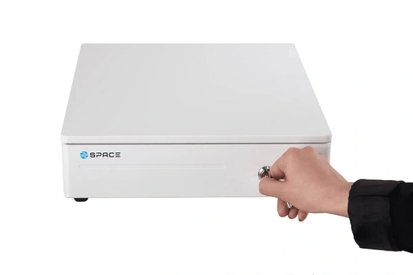 Денежный ящик SPACE 335R  автомат., 335х368х80,белый, малый SPACE - торговое оборудование.