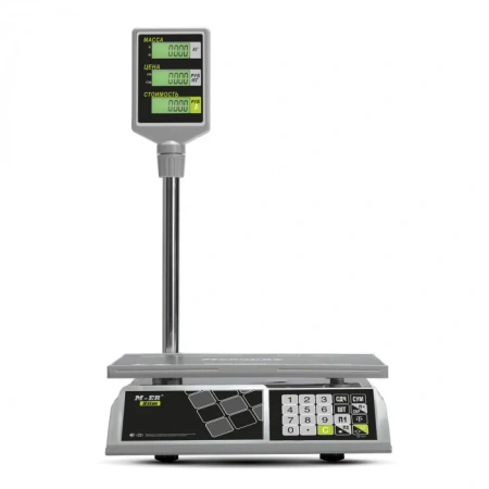  Весы торговые MERTECH M-ER 326 AC-32.5 "Slim" LCD Белые (325x230 мм, АКБ до 4 мес.) MERTECH фото в интернет-магазине Бизнес РОСТ  - торговое оборудование.