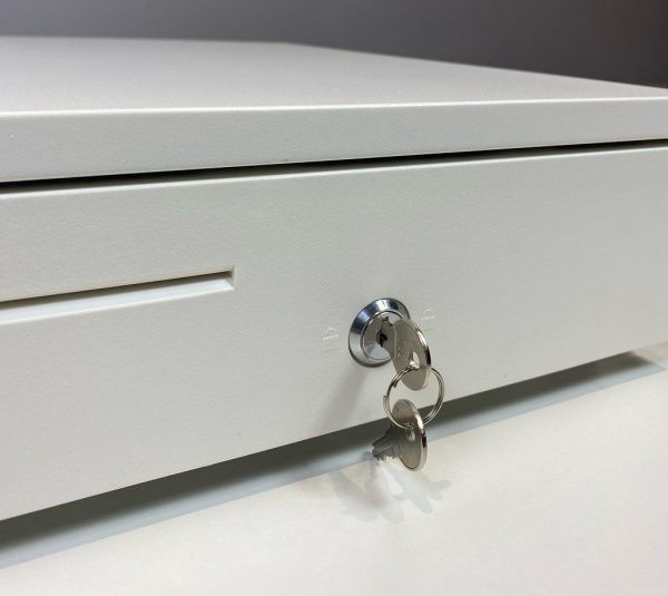 Денежный ящик Microinvewst LB-4042  автомат., 405*420*100, белый, большой  - торговое оборудование.