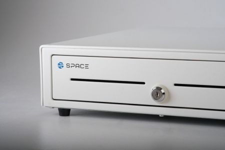  Денежный ящик SPACE 410K  автомат., 400*405*88, белый, большой SPACE фото в интернет-магазине Бизнес РОСТ  - торговое оборудование.