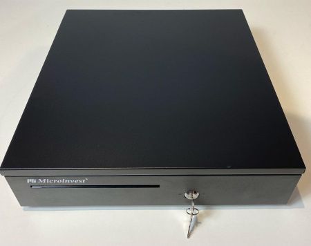  Денежный ящик Microinvewst LB-4042  автомат. 9V (работает с ККМ), 405*420*100, черный, большой  фото в интернет-магазине Бизнес РОСТ  - торговое оборудование.