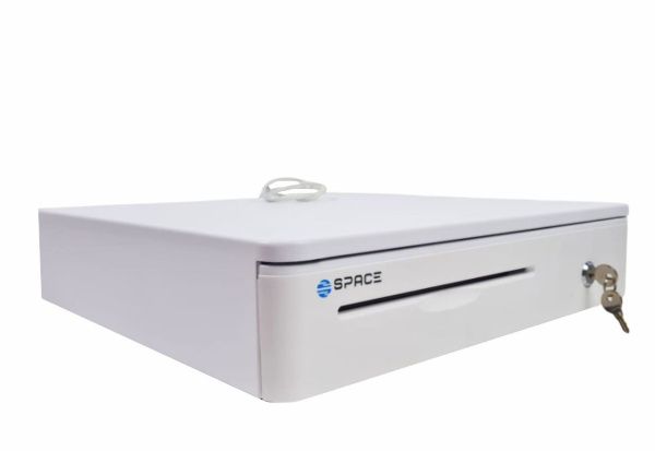Денежный ящик SPACE 410R  автомат., 400*405*88, белый, большой SPACE - торговое оборудование.