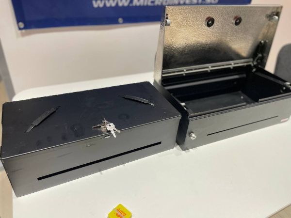 Вертикальный Денежный ящик Wincor  автомат., 490х240х150 мм, серебро (постлизинг А)   - торговое оборудование.