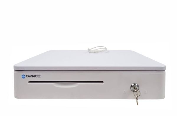 Денежный ящик SPACE 410R  автомат., 400*405*88, белый, большой SPACE - торговое оборудование.