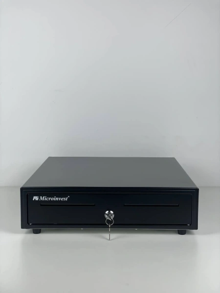 Денежный ящик Microinvest LB-410GT ручной + PUSH., 495х475х155, черный, большой  - торговое оборудование.