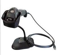 2D Сканер Zebra DS2208 с подставкой - 2D сканер, DataMatrix, QR - читает с телефона. Маркировка, USB